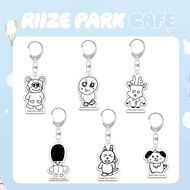 KPOP RIIZE PARK《CAFE》 Acrylic keychain pendants  bag accessories