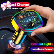 Q7 Bluetooth Car Charger Car FM Transmitter Bluetooth Hands Free Mp3 Modulator True 3.1A Dual USB Po