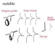 rockible Fly Rod Guide Set Fly Fishing Rod Guide Tip Repair Kit Rings Different Size