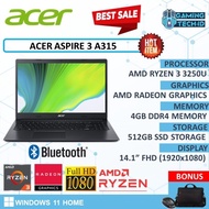 Garansi Acer Aspire 3 A315 Ryzen 3 3250U 4Gb 512Gb Ssd Vega 3 15 Inch
