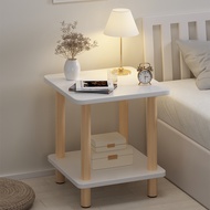 💘&amp;Bedside Table Bedroom Bedside Supporter Floor Bedroom Simple Bedside Small Table Rental House Rental Two-Layer Coffee
