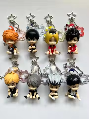 Karasuno High School Volleyball Club Sitting Charms, Handmade Y2K Accessories, Unique Anime Collecti
