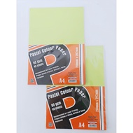 Stok Sedia Kertas Warna pastel A4 80gsm /A4 Light Colour Paper 80gsm 40sheets/A4 Pastel colour paper