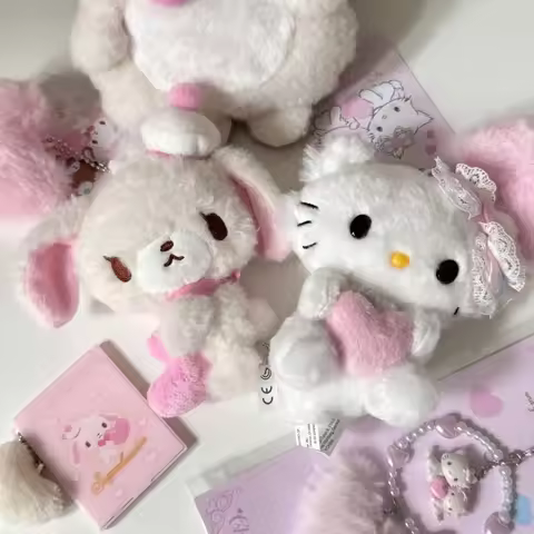 Kawaii Caramel Sugarbunnies Bunny Plush toys lovely Charmmy Kitty Stuffed Bag Pendant Sanrio Stuffed