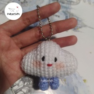 Crochet cloud keychain cloud knitted doll