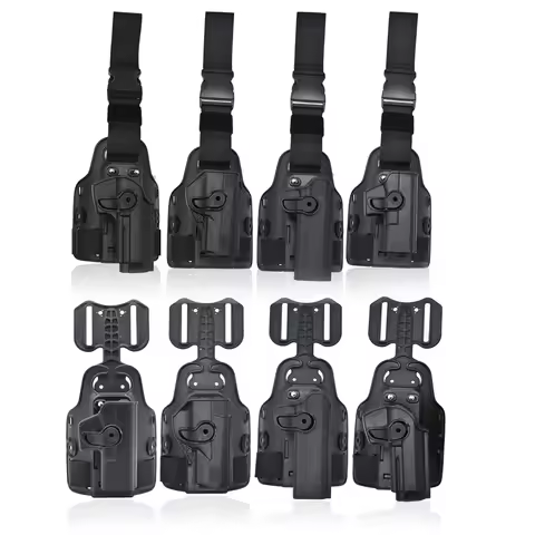 Tactical Right Hand Drop Leg Gun Holster Hunting Pistol Thigh Holster For GL 17 Colt 1911 Beretta M9