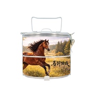 BDARI Stainless Steel Tiffin Carrier 2-Tier Food Container (10cm) [Free Add Name] Mangkuk Tingkat