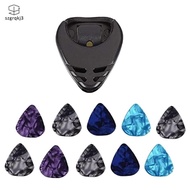 [szgrqkj3] Colorful guitar pick set (10 pieces) with pick case for Gutar bass accessories