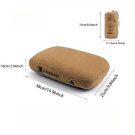 TEMU A Single Outdoor Camping Pillow Available In 4 Colors, Featuring Memory Foam, Portable Neck Sup