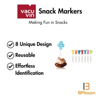 VACU VIN Snack Markers 8pcs Set Reusable Stick Skewer Fruit Meat Snacks Cheese Fork Party Supplies C