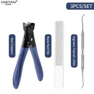 3Pcs Large Opening Nail Cutter Stainless Steel Nail Clippers Ingrown Toenail Lifter Nano Nail Files