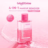 Glad2Glow Eye & Lip Brightening Makeup Remover Micellar Water Removes Waterproof Longwear Makeup 60/