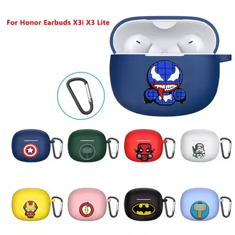 Cartoon Marvel Batman Soft Silicone Cover for Huawei Honor Choice Earbuds X3i X3 Lite Case Earphone 