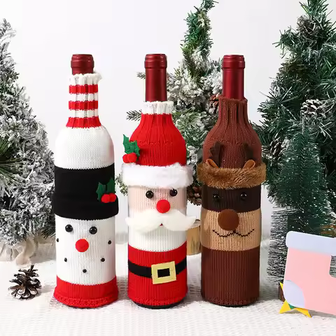 New Christmas wine bottle set champagne red wine creative wine set hotel dining table restaurant hol