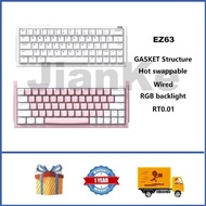 Vip EZ63 Aluminum Wired Magnetic Keyboard 65% Hot Plug GASKET RT0.01 Customized Gaming Keyboard