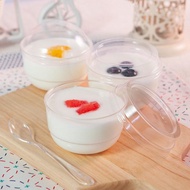 50pcs Round disposable dessert cup 150ml cute hard plastic cup