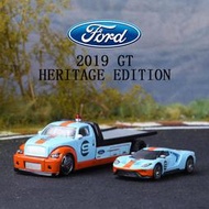 『星之漫』1:64運輸車隊拖車合金模型收藏擺件2019福特GT FORD-藍色