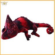 deveodo Plush Doll Simulated Finely Stitched PP Cotton Chameleon Plush Toy Doll for Home Ornament De