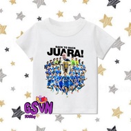 KIDS TSHIRT TEE PERSIB BANDUNG CHAMPION DEUI 4 STARS NEWEST AGE 3 4 5 6 7 8 9 10 11 12 003