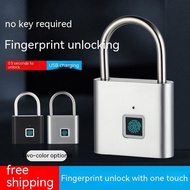 Smart Fingerprint Padlock Outdoor Waterproof Anti-Rust Padlock Smart Electronic Padlock Head Door Anti-Theft Combination Lock