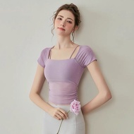 purple yoga tops for women gym clothes sports tops women