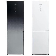 汰舊換新最高補助5000 日立 313L 雙門變頻電冰箱RBX330L 左開琉璃白/漸層琉璃黑