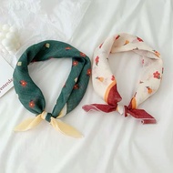 Brand Cotton Linen Square Scarf Square Thin Spring Summer 56x56 Air Conditioning Room Cervical Prote