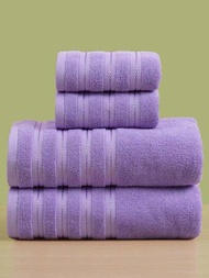 1入組純色毛巾/浴巾,柔軟吸水,提供不同尺寸的浴巾,適用於浴室、游泳池、健身房和旅館,按尺寸分別出售