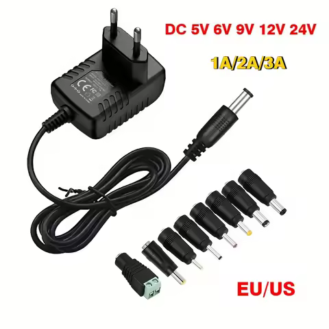 DC 5V 6V 9V 12V 24V 1A 2A 3A Power Supply Adapter 8V 10V 15V 2A 3A Power Adapter DC Plug Converter E