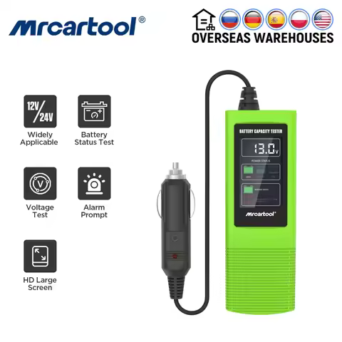MRCARTOOL B50 Car Battery Capacity Analysis Monitor Detect Battery Power Tester 12V 24V Automotive C