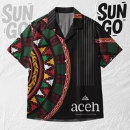 KEMEJA SUN GO Men's Aceh Ethnic Shirt - Traditional Motif Top with Modern Combination | SG163