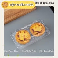 100 Boxes with 2 compartments for 2 egg tarts - fruit tarts - Egg tart box - Box with 2 compartments