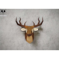 Decorative paper model for animal wall decoration 3D POLYCRAFT elk head