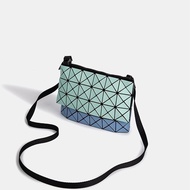 ✨Ready Stock Female Bag✨Japan Issey Miyake Same Style Two-Color Double-Sided Kangaroo Bag Color Matching Geometric Diamond Bag Clutch Female Bag Foldable Cross