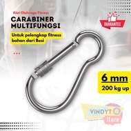Carabiner Keychain Safety Lock Gym Fitness Workout Accessories