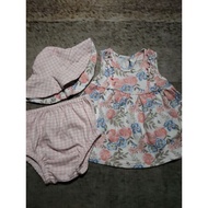 Baby Set 3in1 Dress, Panties and Hat Preloved