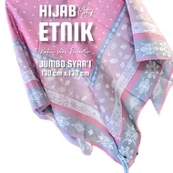 Soutfits Hijab Jumbo Syar'i Motif Etnik Maya Series 005 Scarf - Jilbab Segi Empat Bahan Katun Voal P