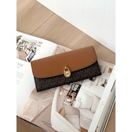 MK HAMILTON LONG FLAP WALLET LOGO BROWN READY STOCK MALAYSIA