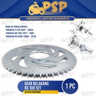 Rear Gear RX 100 52T - Rear Gear Type 428 Yamaha Fizr F1ZR RX K RX King