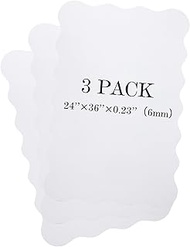 Gerrii 3 Pack White Foam Board 24"x36" Wave Framed Poster 0.24" Thick Foam Core Board for Signs Proj