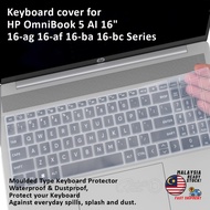 Keyboard Cover for HP OmniBook 5 AI 16" 16-ag 16-af 16-ba 16-bc Series 16z-ag100 16z-bc100 16-af1037