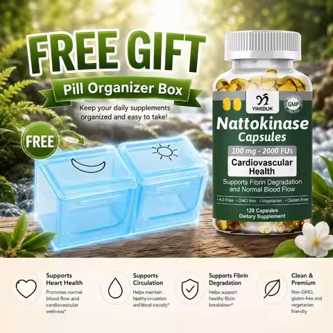 Nattokinase Supplement for Adults Natural Nattokinase Serrapeptase Supplement, Support Circulation, 