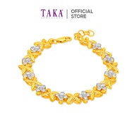 TAKA Jewellery 2-Tone Radiant Blossom 916 Gold Bracelet