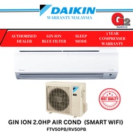 DAIKIN 大金--冷气机2.0HP R32 NON INVERTER SMART WIFI AIR COND FTV50PB/RV50PB - DAIKIN WARRANTY MALAYSIA