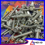 COD ( PER PC ) HENG ORIGINAL FLOWER TYPE SILVER BOLTS STAINLESS HIGH QUALITY M4  M5  M6  M8  M10