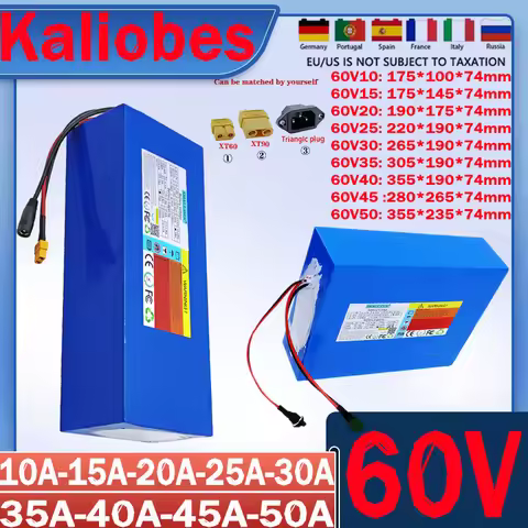 60V 50Ah 45Ah 15Ah 20Ah 25Ah 30Ah 35Ah 40Ah 21700 Lithium battery pack 3000W High Power For Electric