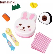 LUMALINK​ Food Feeding Toy, Rabbit Shape Simulation Model Lunch Box Pudding Toy, Japanese Role Play 