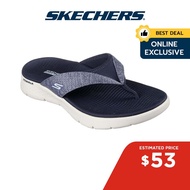 Skechers Online Exclusive Women On-The-GO GOwalk Flex Sunlit Sandals - 141401-NVY Contoured Goga Mat Footbed Hanger Optional Machine Washable Ultra Go