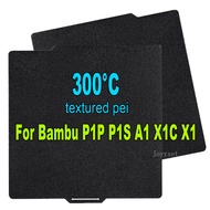 Double Side Textured Plate Black PEI Sheet for Bambu Lab X1C A1 P1P P1S Build Plate Frosted Heatbed 