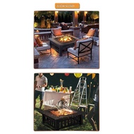 Outdoor Courtyard Square Barbecue Oven Charcoal Heating Campfire Basin Bbq Table Household Charcoal Grill Stove American Roasting Stove